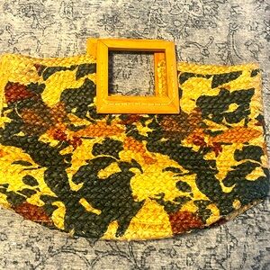 Antik Kraft large handheld straw bag